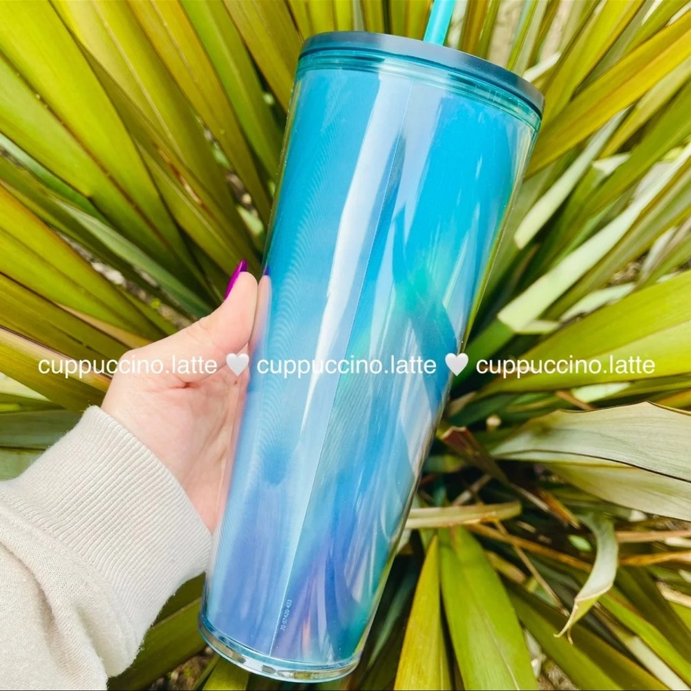 💙NEW SET💙Starbucks Teal 3D Hologram Tumblers - Picture 5 of 9